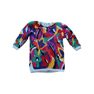 Vintage 90s Jennifer Reed Thick Oversize Pullover Sweater Size M Abstract Unique
